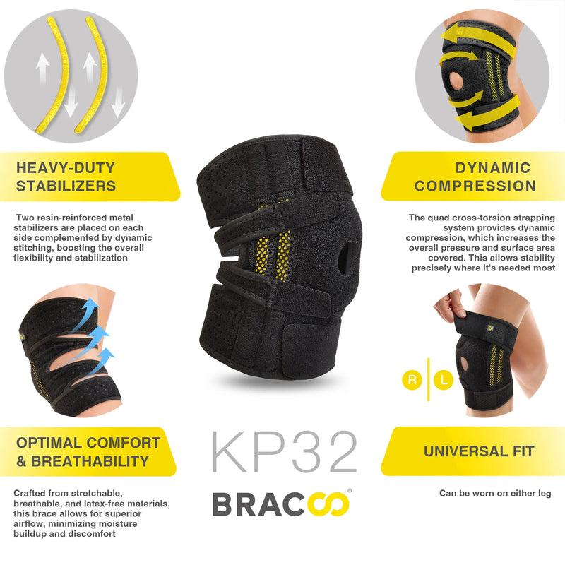 Bracoo KP32 Knee Airy Wrap Breathable & Ergo Cushion Pad