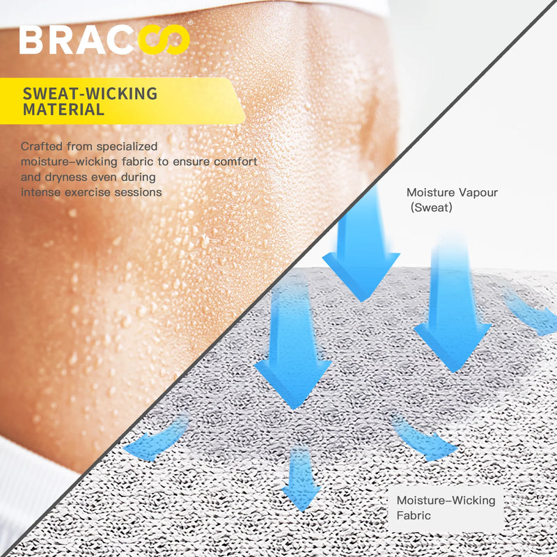 Bracoo SE23 Waist Trimmer Wrap Comfort Fit & Wicking